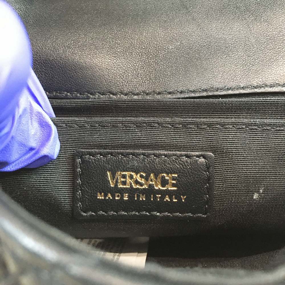 VERSACE JEANS COUTURE Versace Black Gold Crossbody Bag Sku# 69972 - Picture 10 of 11